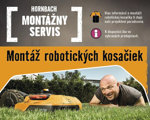 Montáž robotických kosačiek Hornbach