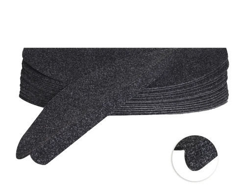 Nášľap na schody Paris antracit 25x65 cm Stupňový koberec polmesiac na položenie na schody