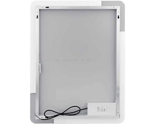 Zadná strana zrkadla s rámom a kabelážou