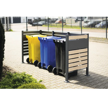 Kryt na smetné koše s tromi smetnými košmi