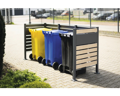 Kryt na smetné koše s tromi smetnými košmi