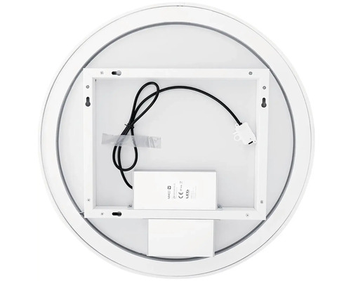 Zadná strana okrúhleho zrkadla s LED osvetlením