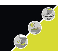 Zobrazenie mechanizmu otáčania o 360 stupňov, povrchu s výstupkami a parkovacej brzdy