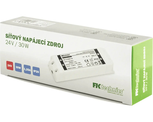 Sieťový napájací zdroj 24 V 30 W v balení
