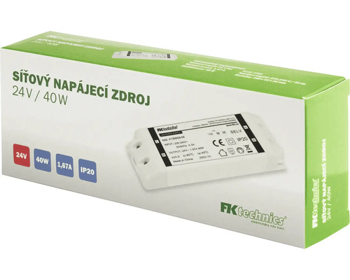 FK Technics LED napájací zdroj 24 V, 40 W v balení