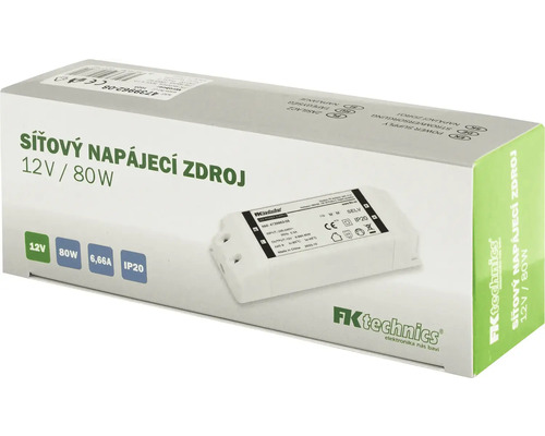 Sieťový napájací zdroj 12 V 80 W v balení