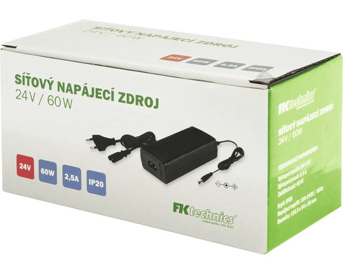 Sieťový napájací zdroj 24 V 60 W v obale produktu