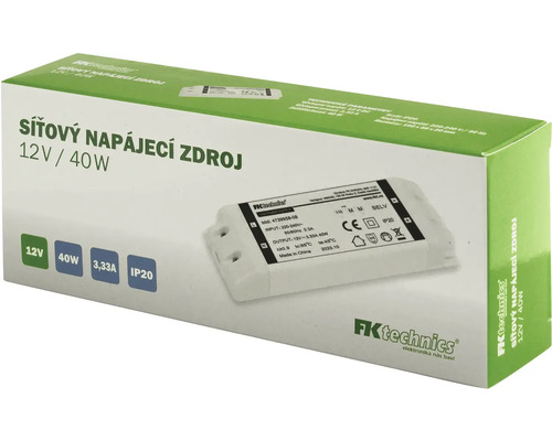 Sieťový napájací zdroj 12 V / 40 W v obale