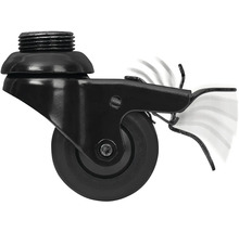 Otočné koliesko so závitom a brzdou