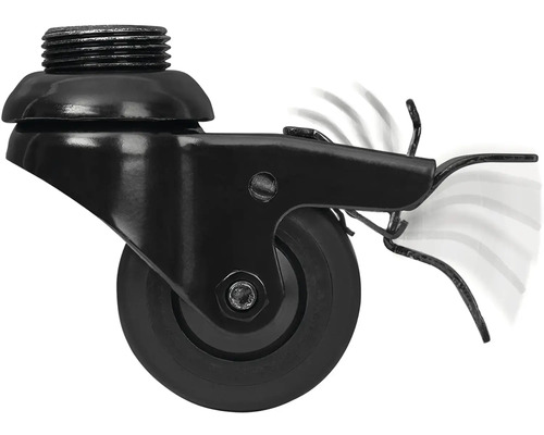 Otočné koliesko so závitom a brzdou