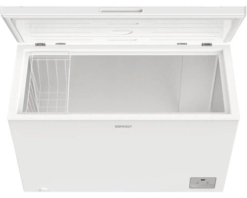 Otvorený mraziaci box s košom