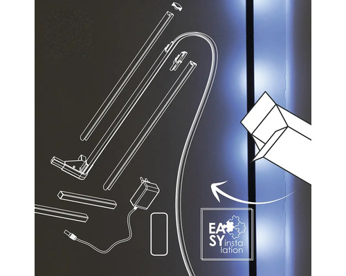 LED svetelná súprava pre jednoduchú inštaláciu