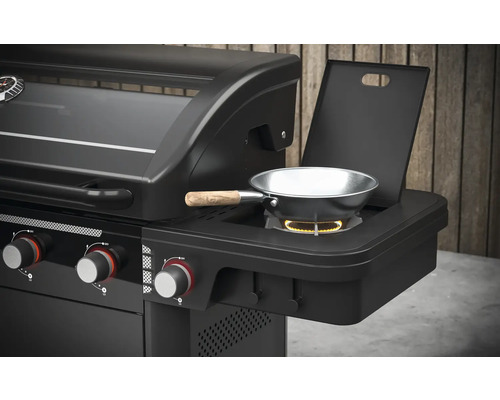 Plynový gril s bočným horákom a wokom