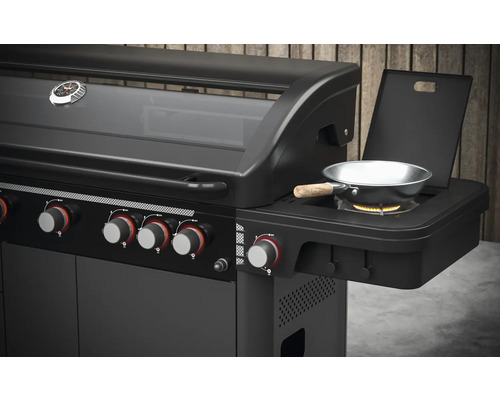 Plynový gril s bočným horákom a ukazovateľom teploty