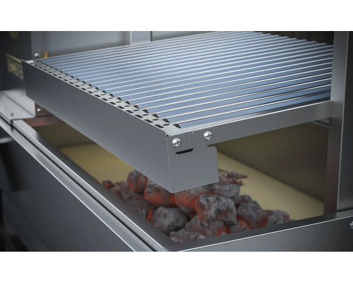 Gril s uhlím pod roštom