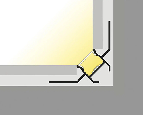 Rohová montáž LED svetla