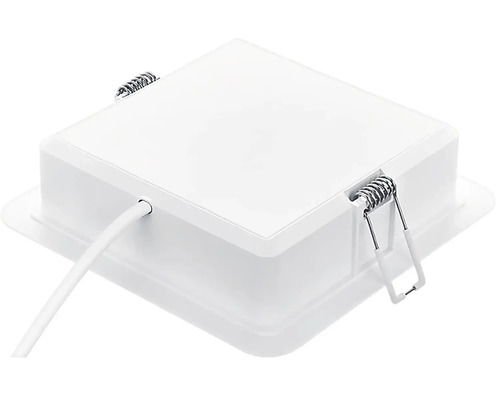 Štvorcové vstavané LED svietidlo s pripojovacím káblom a upevňovacími pružinami