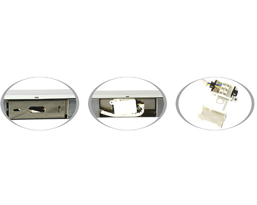 Detailný pohľad na roletovú skriňu s motorom a ovládaním.