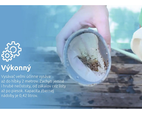 Nádoba vysávača bazéna s časticami nečistôt