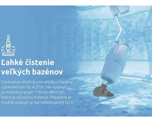 Bazénový vysávač na čistenie bazénov