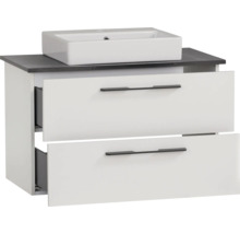 Skrinka pod umývadlo s dvomi zásuvkami a umývadlom na dosku
