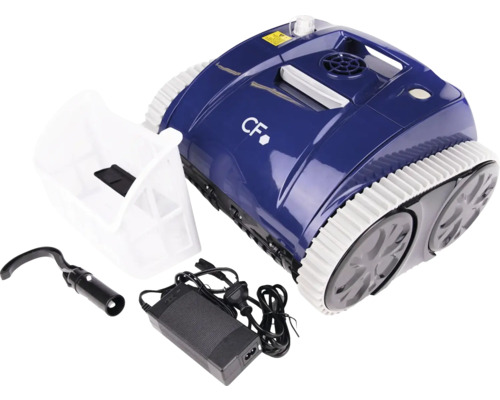 Čistiaci robot pre bazény s filtračnou nádobou, nabíjačkou a príslušenstvom