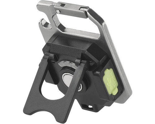 Viacúčelová lampa s funkciou náradia a výklopným stojanom