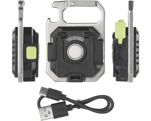 Svietidlo s karabínou a USB káblom