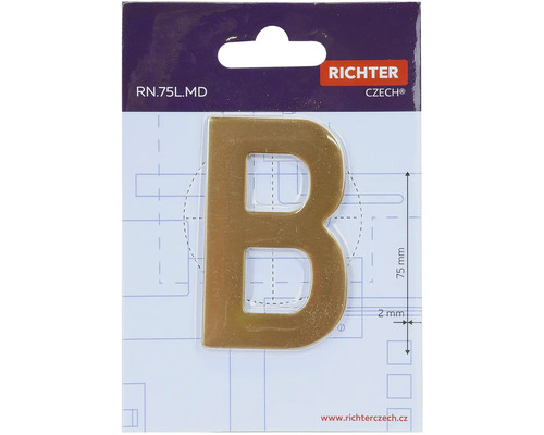 Písmeno B, výška 75 mm