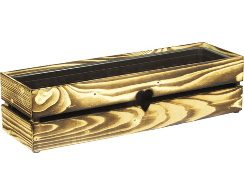 Drevený kvetináč s plastovou vložkou