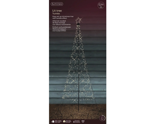 Osvetlený vianočný stromček s iskrivým efektom