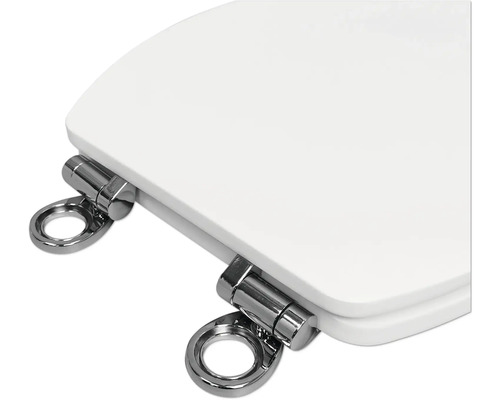 Toaletné sedadlo s chrómovými pántmi