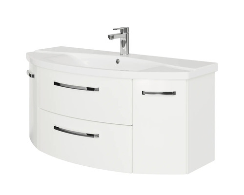 Skrinka pod umývadlo s dvomi zásuvkami, skrinkou a batériou