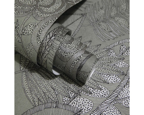 Rola tapety so vzorom listov