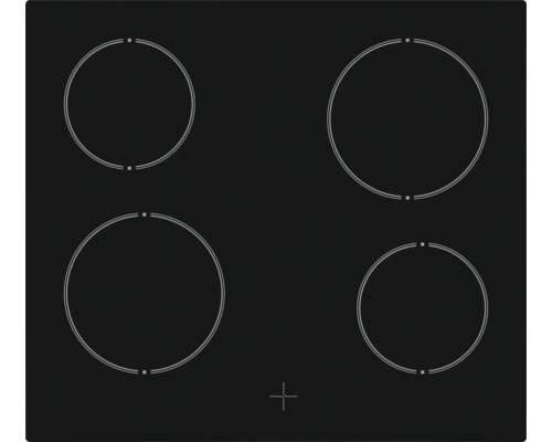 Čierna sklokeramická varná doska so štyrmi varnými zónami