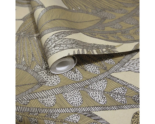 Rola tapety s botanickým vzorom