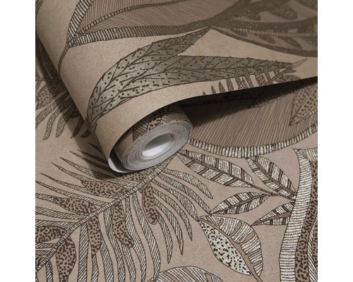 Rolka tapety s listovým vzorom