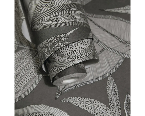 Rolka tapety s listovým vzorom