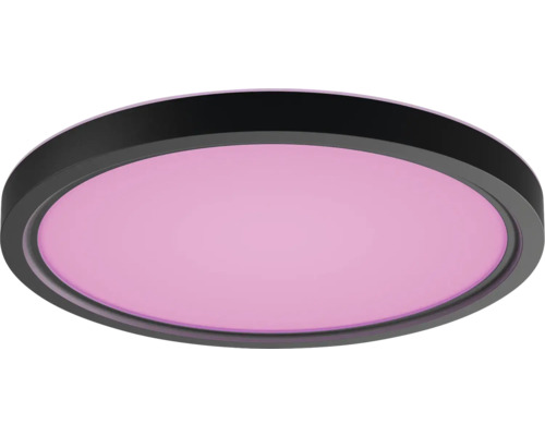 Okrúhle stropné svietidlo s čiernym rámom