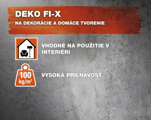 Deko Fi-X vhodný na dekorácie a domáce tvorenie v interiéri s vysokou priľnavosťou