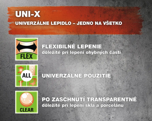Informácie o produkte univerzálneho lepidla UNI-X