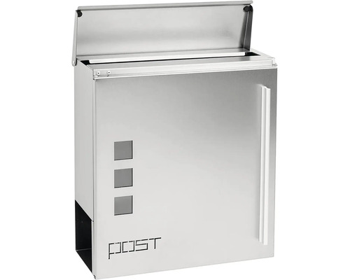 Otvorená nerezová poštová schránka s okienkom