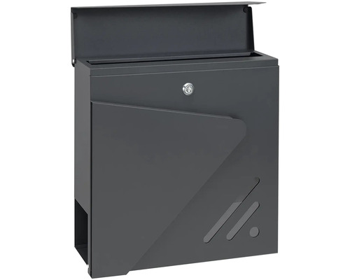Oceľová poštová schránka so zámkom a priestorom na noviny