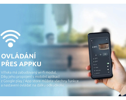 Aplikácia pre inteligentný telefón na ovládanie vírivky