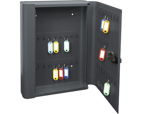 Otvorená skrinka na kľúče na uloženie kľúčov s kľúčenkami