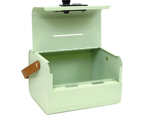 Kovová nádoba na chlieb s rukoväťou a výklopným vekom