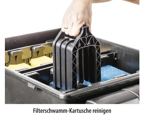 Čistenie filtračnej hubky v jazierkovom filtri
