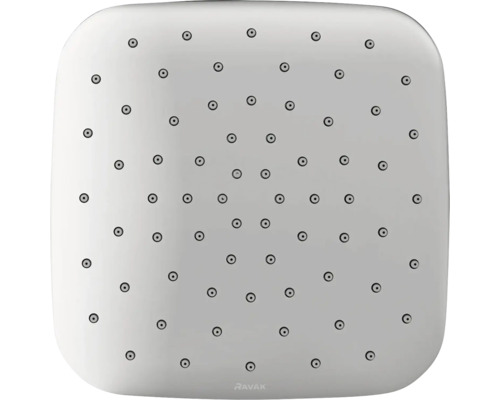 Štvorcová sprchová hlavica s niekoľkými tryskami