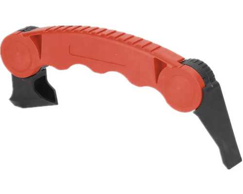 Nástroj na odstraňovanie škár s červenou rukoväťou a čiernou čepeľou