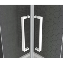 Detail dverí sprchovacieho kúta s madlom